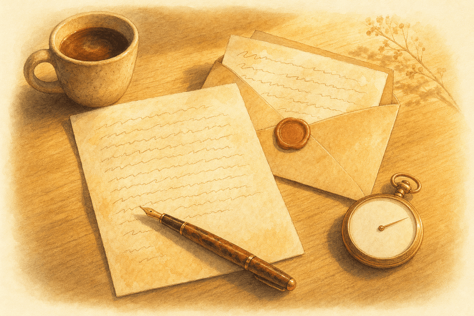 Una carta manuscrita sobre un escritorio junto a un sobre abierto con la respuesta